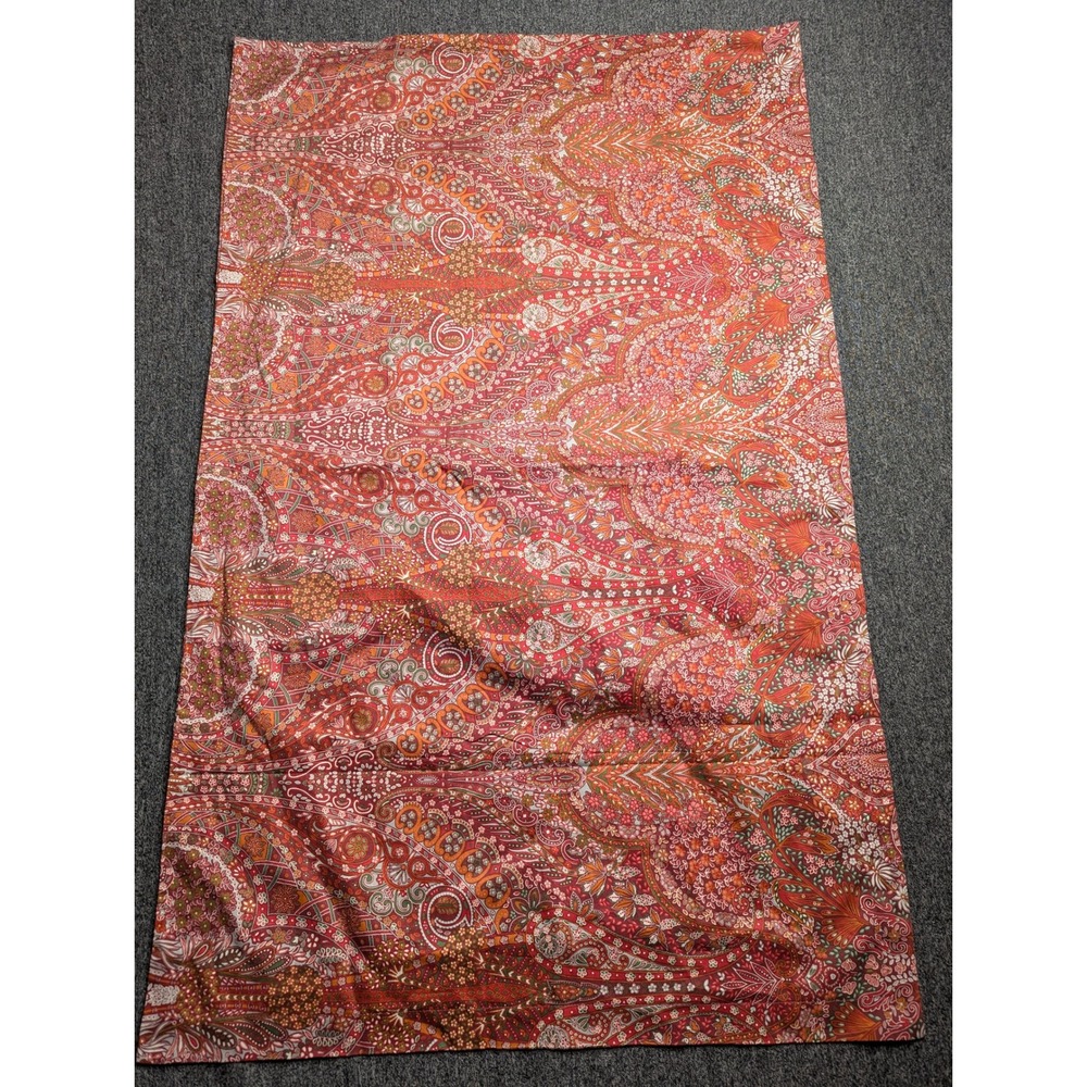 Cuddledown Red Paisley Floral Pillowcase‎ Made in Italy Standard Size Cotton